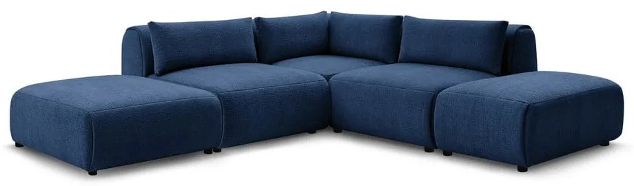 Тъмносин ъглов диван (променлив) Jeanne - Bobochic Paris