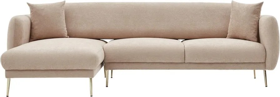 Бежов ъглов диван (ляв ъгъл) Simena – Balcab Home