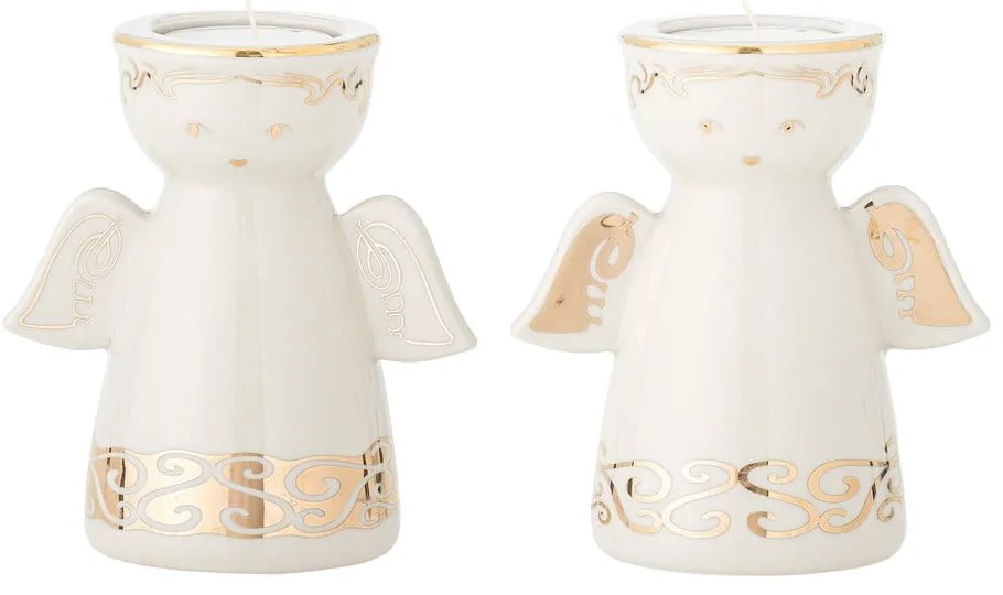 Свещници в комплект от за чаена свещ 2 бр. от каменна керамика Faella – Bloomingville