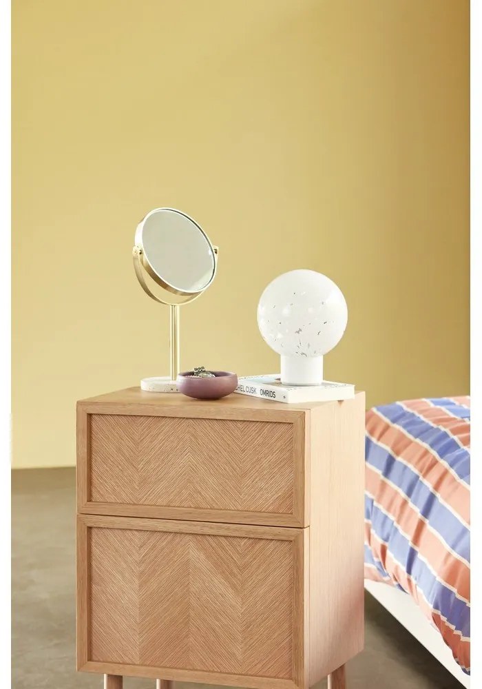 Нощно шкафче от масивен дъб в естествен цвят Herringbone – Hübsch