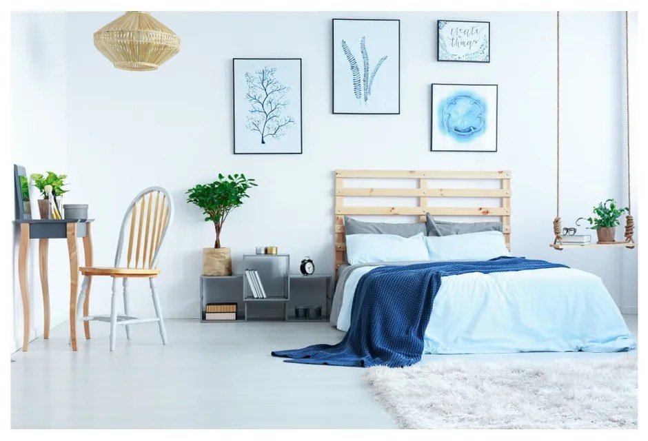 Светлосива тоалетка с огледало Тоалетка, дължина 85 cm - Ragaba