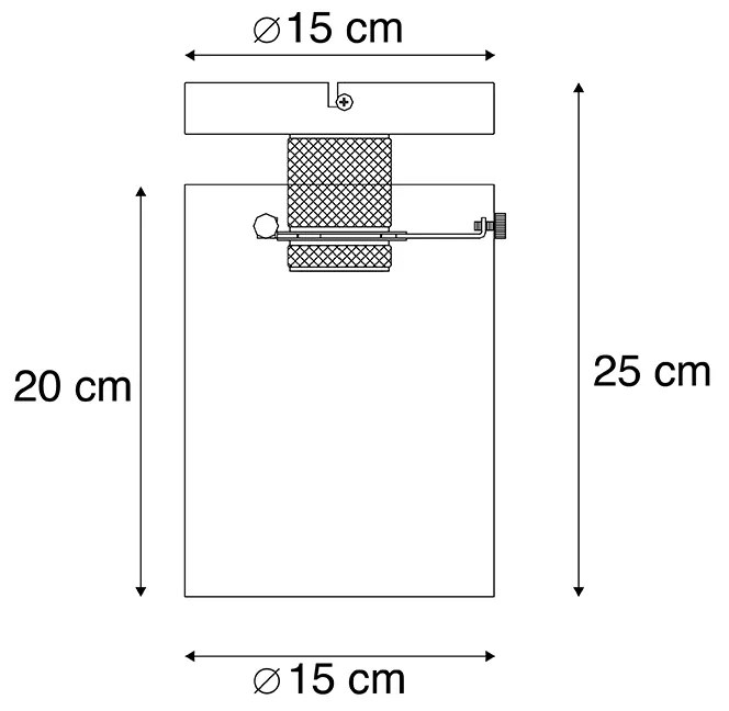 Дизайнерски плафон черен с опушено стъкло - Dome