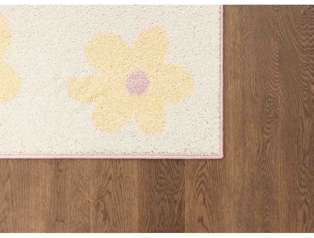Детски килим в цвят слонова кост и жълто 160x230 cm Dazzy Vanilla – FD