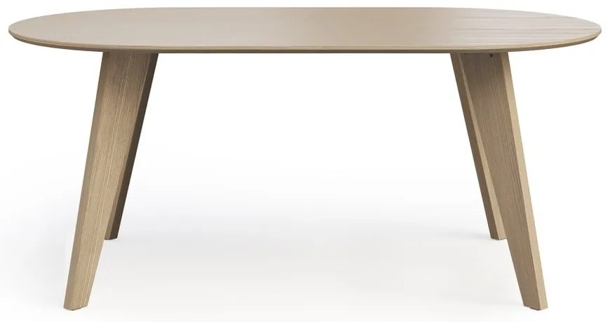 Трапезна маса с дъбов плот в естествен цвят 100x180 cm Lago – TemaHome