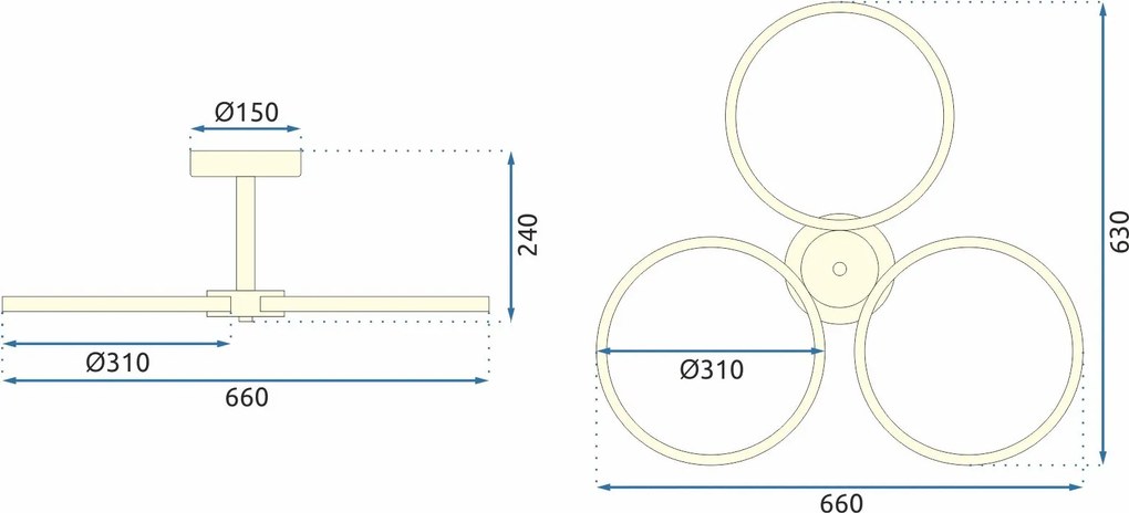 Лампа LED APP993-c Gold + Remote Control