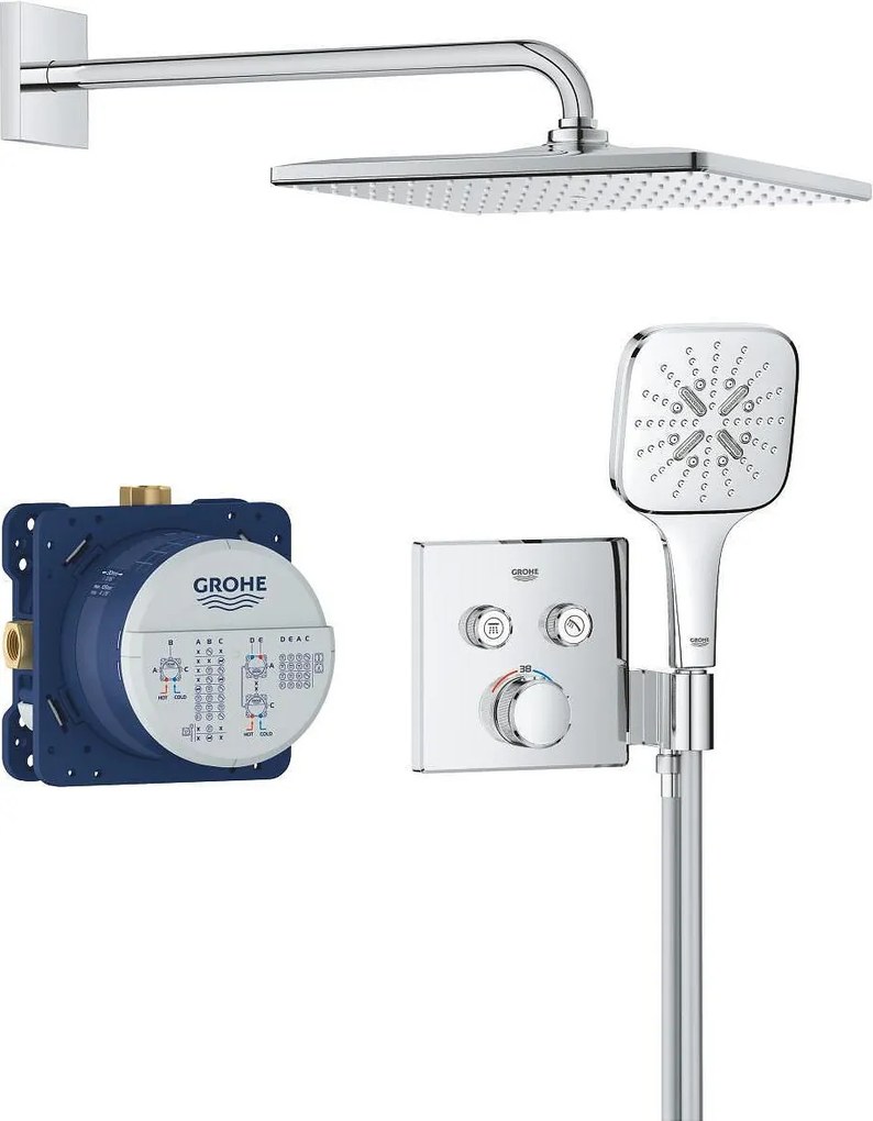 Grohtherm SmartControl Душ гарнитура с Rainshower Mono 310 Cube