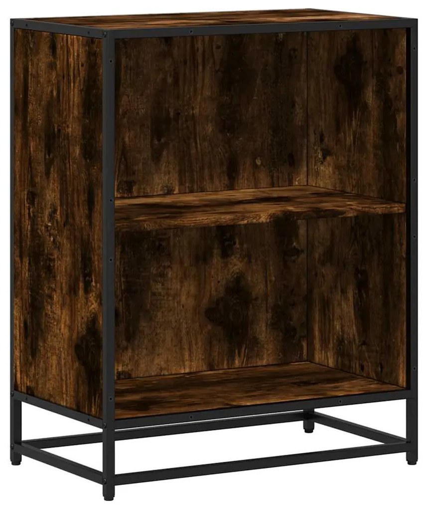 849101 vidaXL Шкаф за книги Пушен дъб 60x35x76 cm Инженерна дървесина
