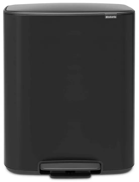 Кош за боклук Brabantia Bo Pedal 1003185, 60 л, Леко затваряне, Противоплъзгаща основа, Черен