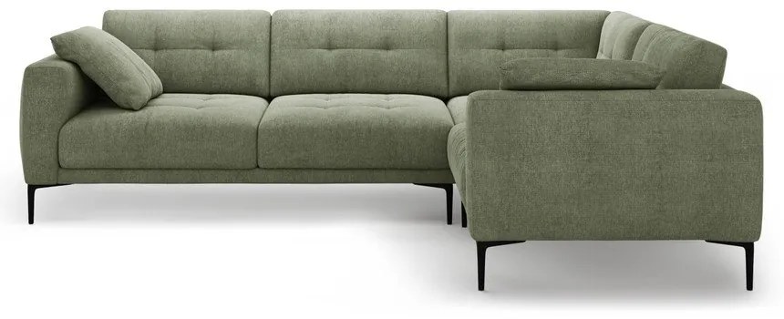 Зелен ъглов диван (десен ъгъл/L форма) Bemy – Micadoni