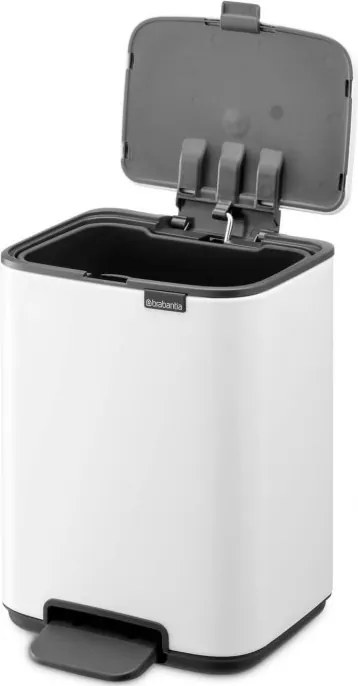 Кош за боклук Brabantia Bo Pedal 1010117, 4 л, Леко затваряне, Противоплъзгаща основа, Бял