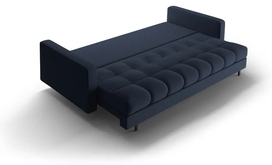 Тъмносин разтегателен диван с място за съхранение 222 cm Bali – Cosmopolitan Design