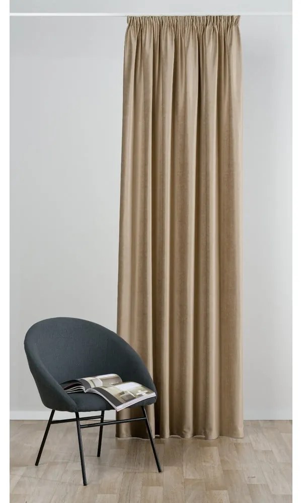 Бежова кадифена завеса 140x260 cm Novara - Mendola Fabrics