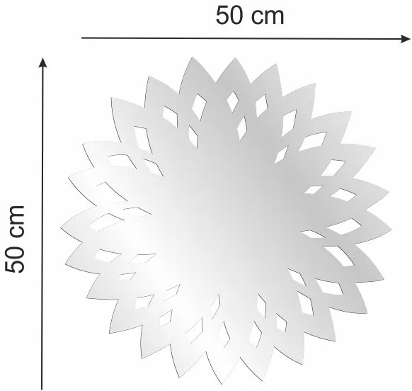 Обло самозалепващо се огледало за стена