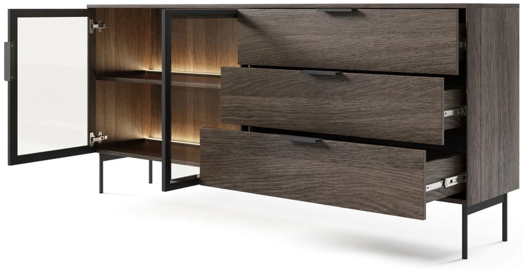 Бюфет Luminus 2D3S-Кафяв