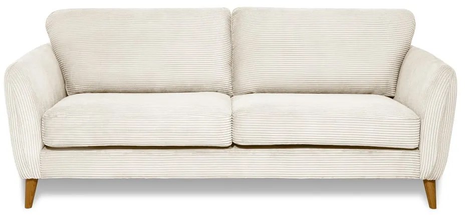 Бял диван от рипсено кадифе 206 cm Paris – Scandic