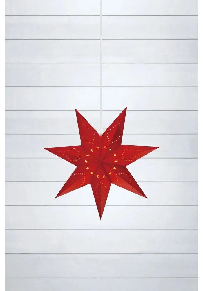 Червена висяща коледна светлинна украса Saturnus – Markslöjd