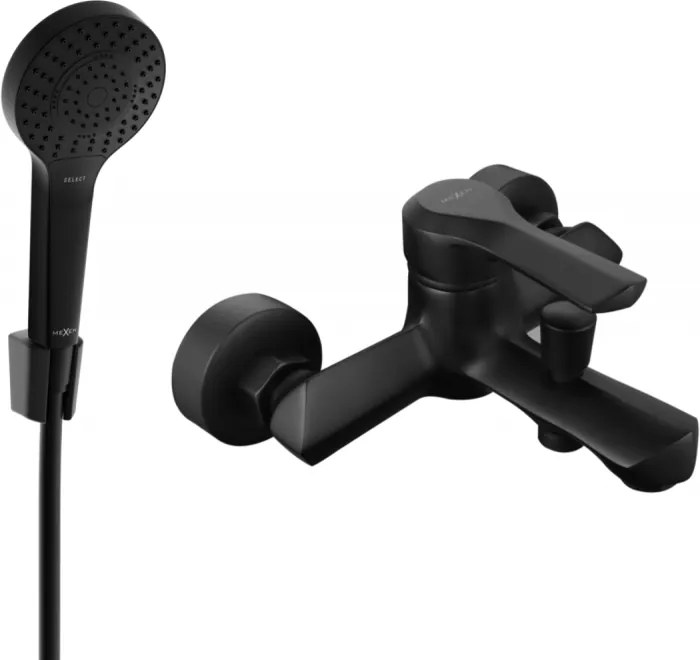 Mexen Sabre R05 батерия за вана с душ комплект, черна - 7213R05-70