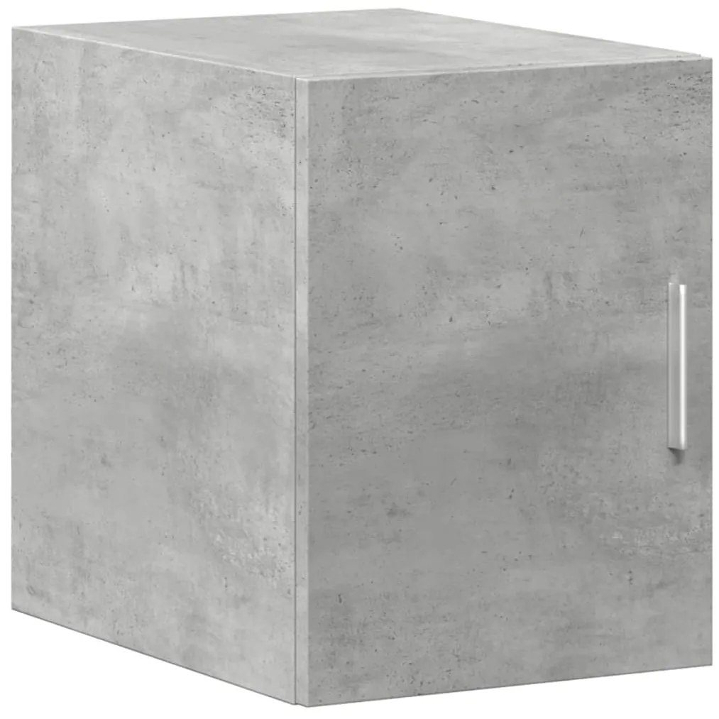 846092 vidaXL Стенен шкаф, бетонно сив, 30x42,5x40 см, инженерно дърво