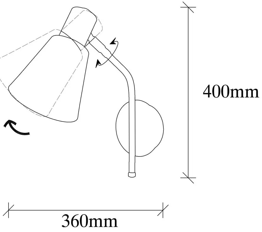 Стенна лампа в черно и златисто ø 15 cm Sivani - Opviq lights