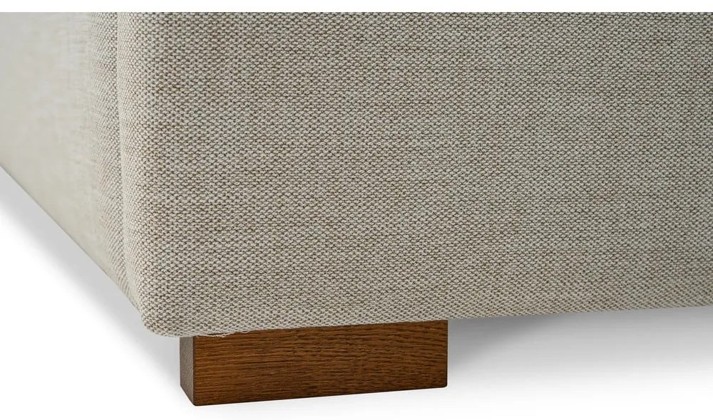 Светлосиво тапицирано двойно легло с включена подматрачна рамка 160x200 cm Dreamer – Scandic