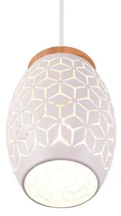 Бяла висяща лампа ø 15 cm Bidar - Trio