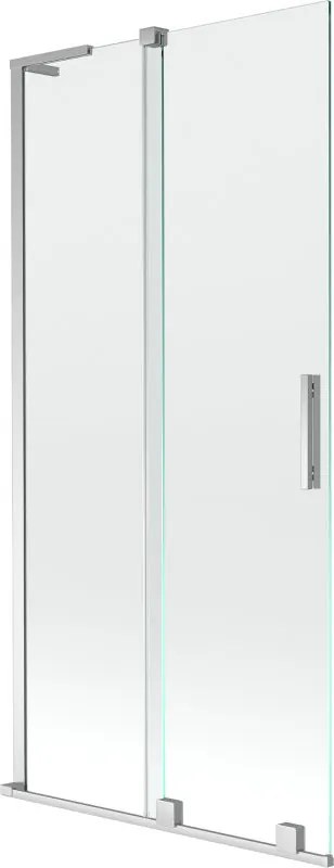 Mexen Velar L параван за вана 2-крилен плъзгащ се 95 x 150 см, прозрачен, хром - 896-095-003-01-01
