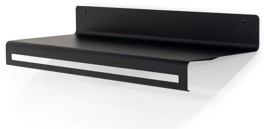 Черна метална стенна закачалка с рафт 78 cm Sway – Spinder Design