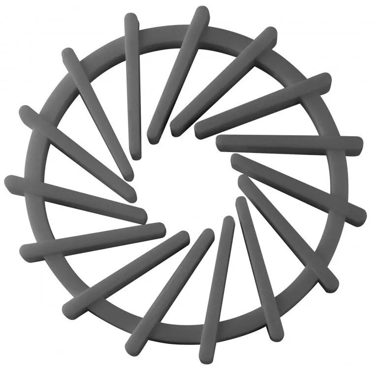 Силиконова подложка Fackelmann 44508, 11.5-19 см, Разтегателна, Топлоустойчива, Сив/Жълт