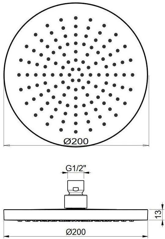Кръгла душ слушалка Emotion-Diameter 20 cm-Leuko mat