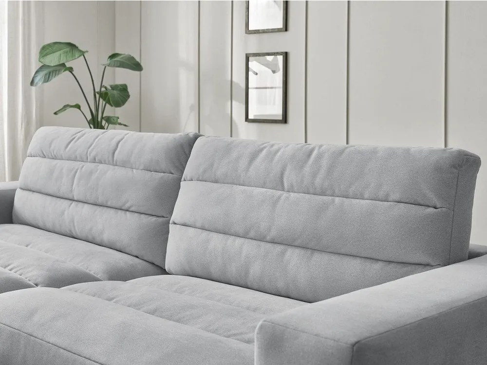 Светлосив кадифен ъглов диван (ляв ъгъл) Sierra – Bobochic Paris