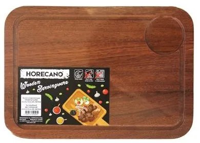Horecano - Дървена дъска за презентация правоъгълна 23x33x1.5см-(HC-981524) C047A