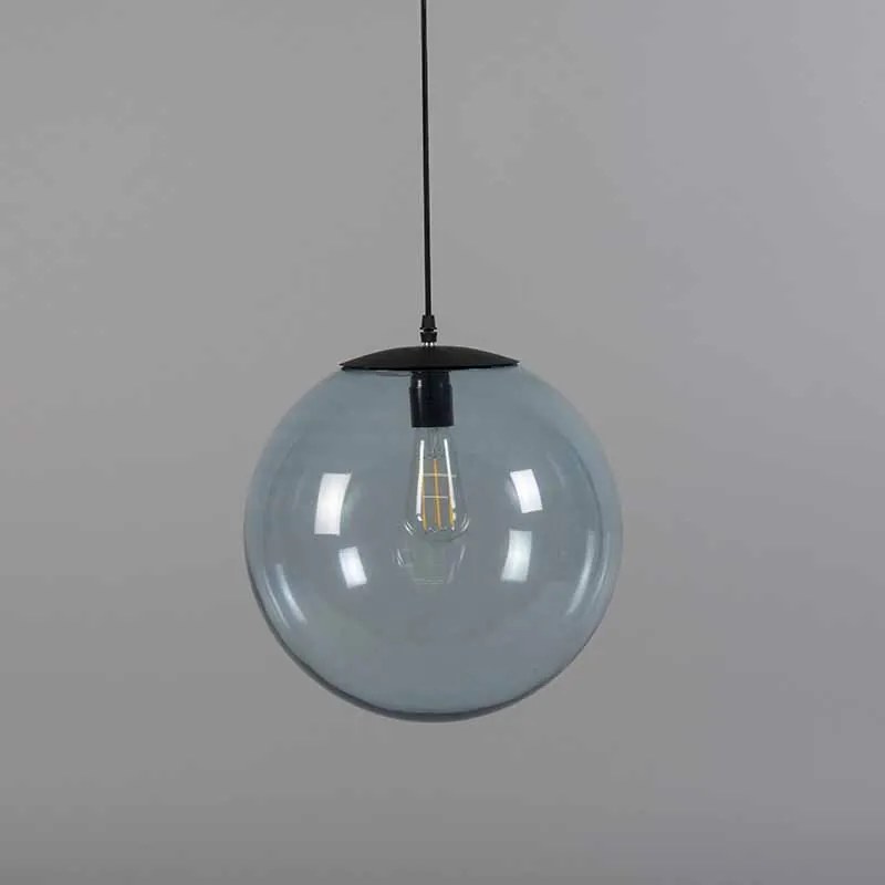 Висяща лампа в стил арт деко сива 35 см - Pallon