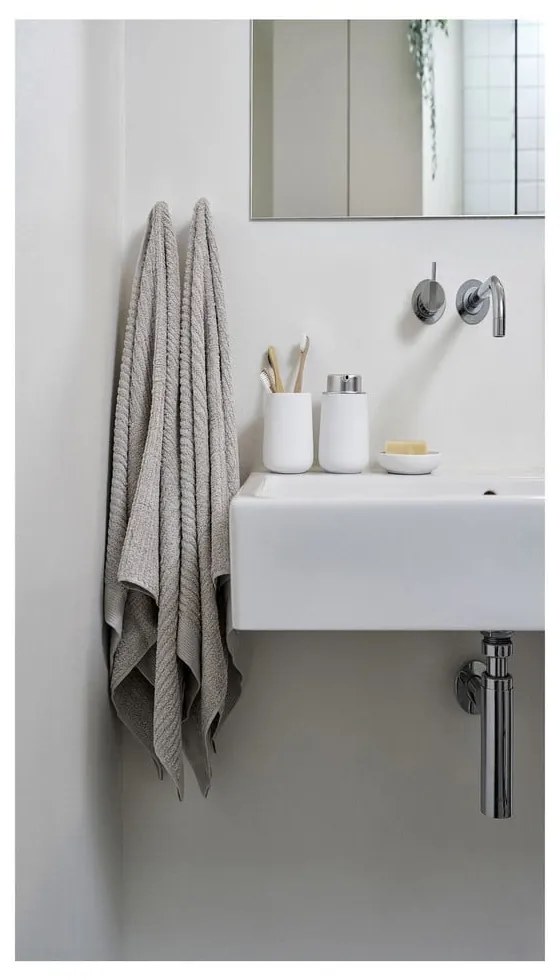 Сиво-кафява памучна кърпа 100x50 cm Classic - Zone