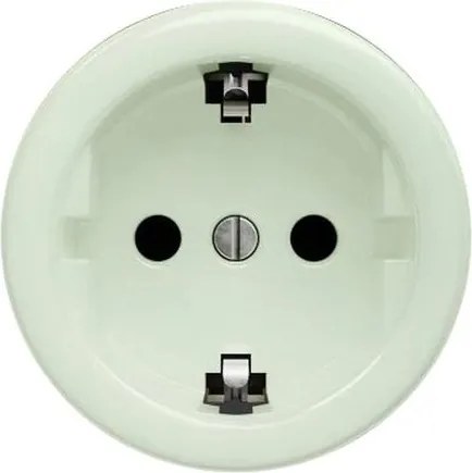 Kliklap - Ретро безрамков домашен контакт SCHUKO 230V/16A в ментово зелено
