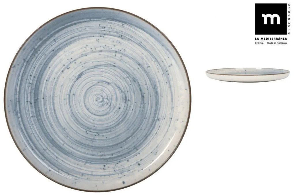 Кръгло плато LA MEDITERRANEA Swirl, 32 cm, порцелан