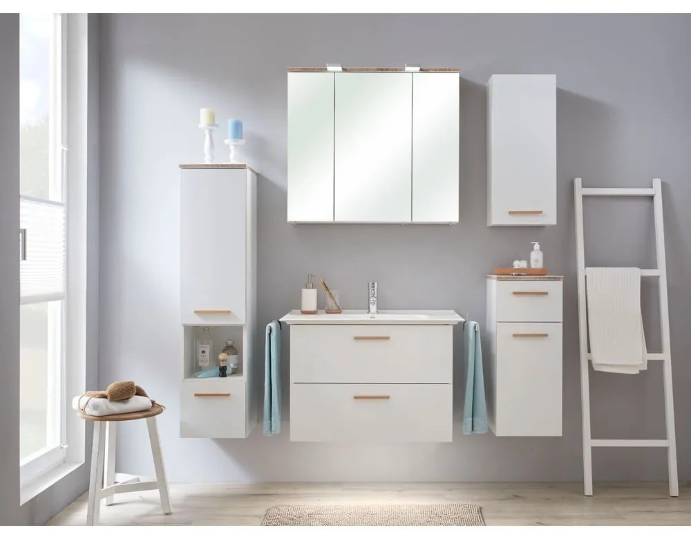 Бял керамичен умивалник без смесител 80x47 cm Set 931 - Pelipal