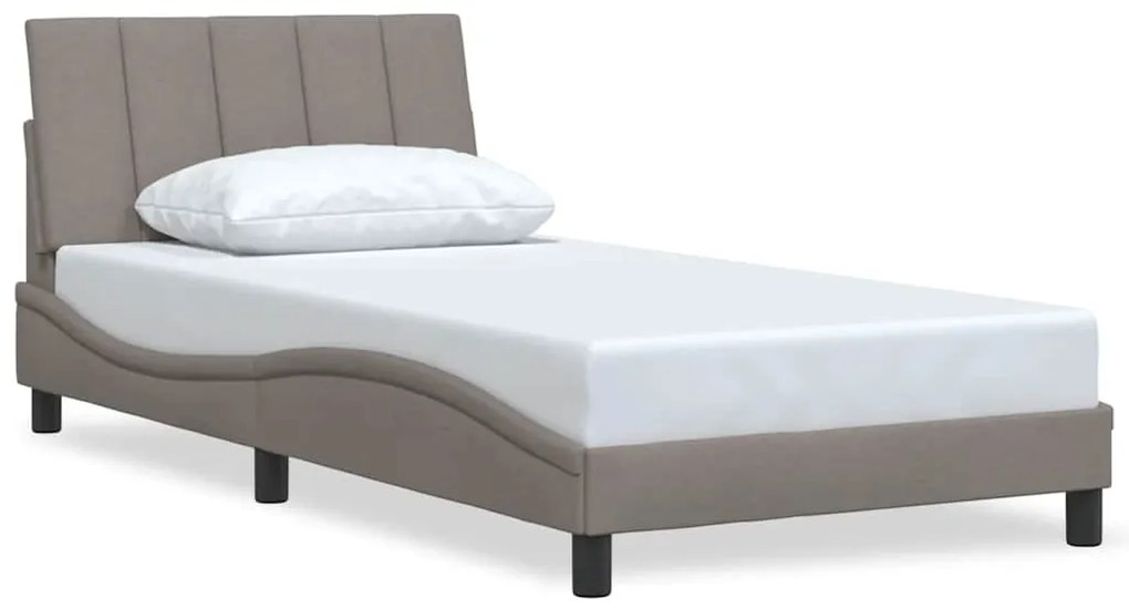 3310374 vidaXL Рамка за легло без матрак Hanko, таупе, 100x200 см, плат