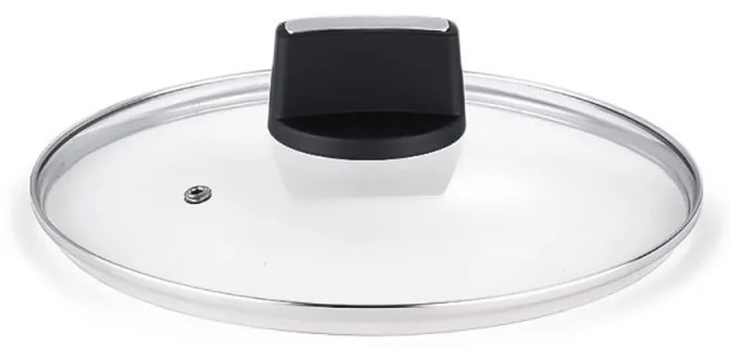 Тенджера Luigi Ferrero Rossy FR-2814, 28x13.5 см, 6.7 л, Незалепващо покритие, Индукция, Стъклен капак с отвор за пара, Червен