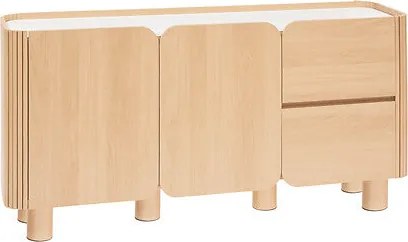 Скрин atmosphera Homelya, 2 врати, 2 чекмеджета, 160 cm, Хевея