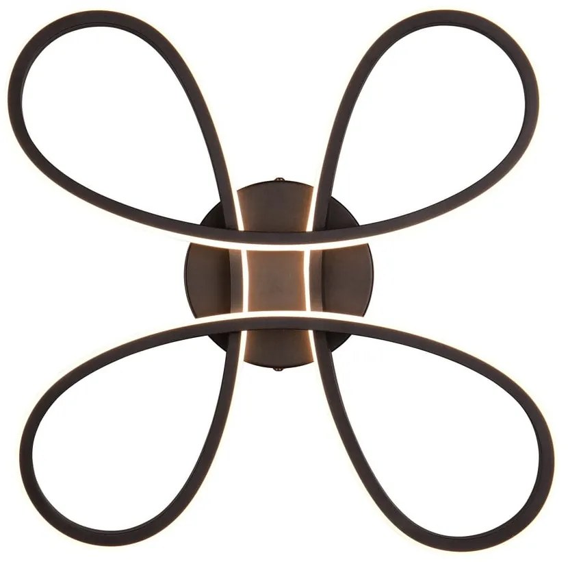 Черна LED светлина за таван 40x40 cm Fly - Trio