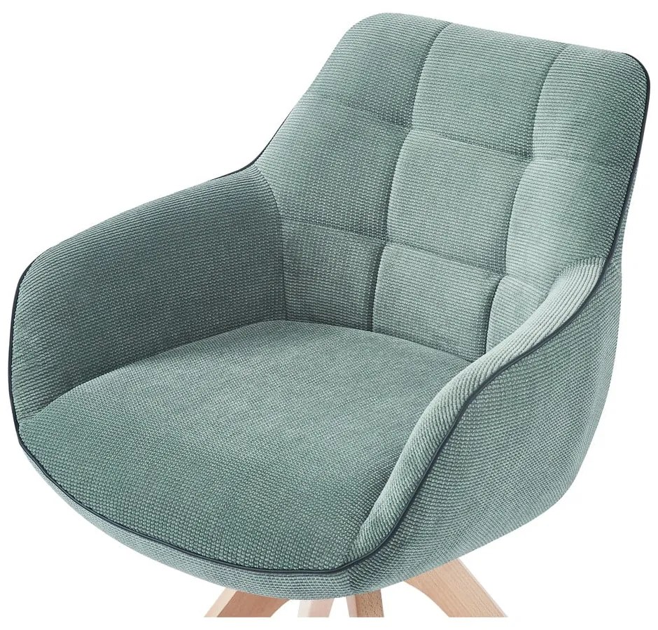 Зелени тапицирани трапезни столове в комплект с подлакътници 2 бр. Donatelo – Marckeric