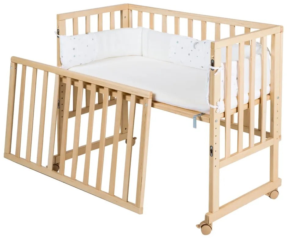 Детско креватче на колелца 90x45 cm естествено Star Magic – Roba