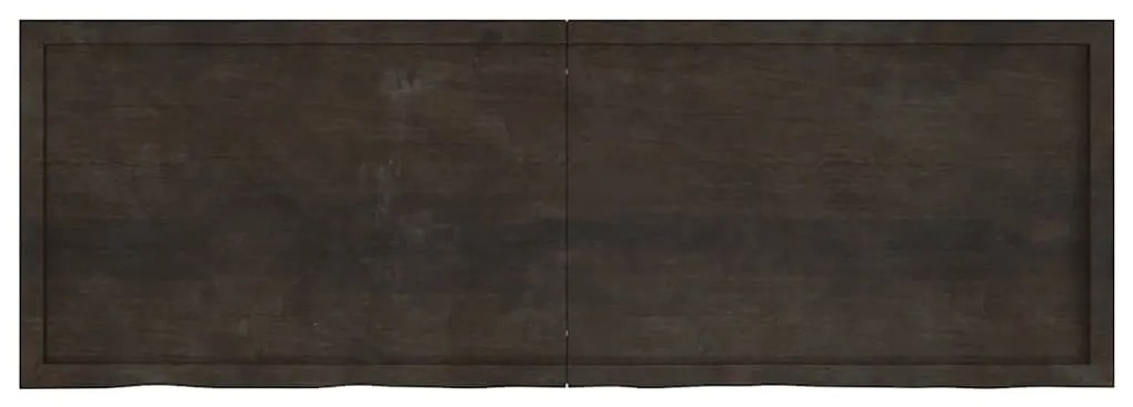 3156457 vidaXL Плот за маса тъмнокафяв 180x60x(2-6) см обработен масивен дъб