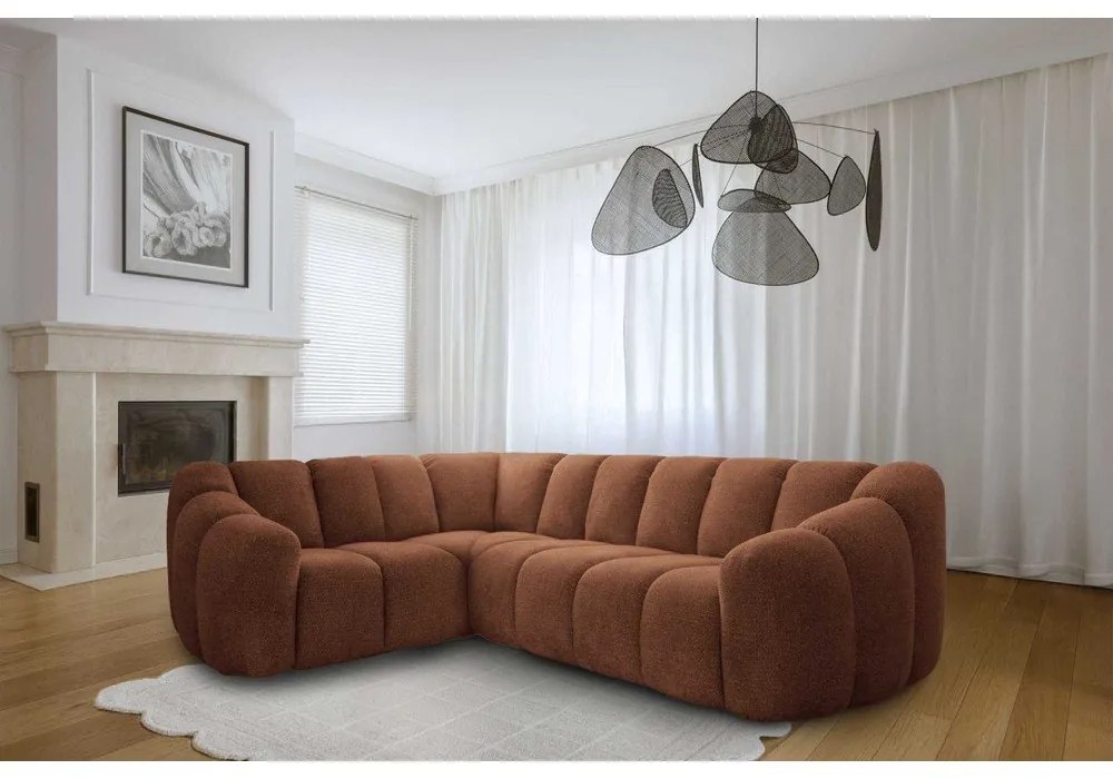 Теракотен ъглов диван (ляв ъгъл/L форма) Shell – Miuform