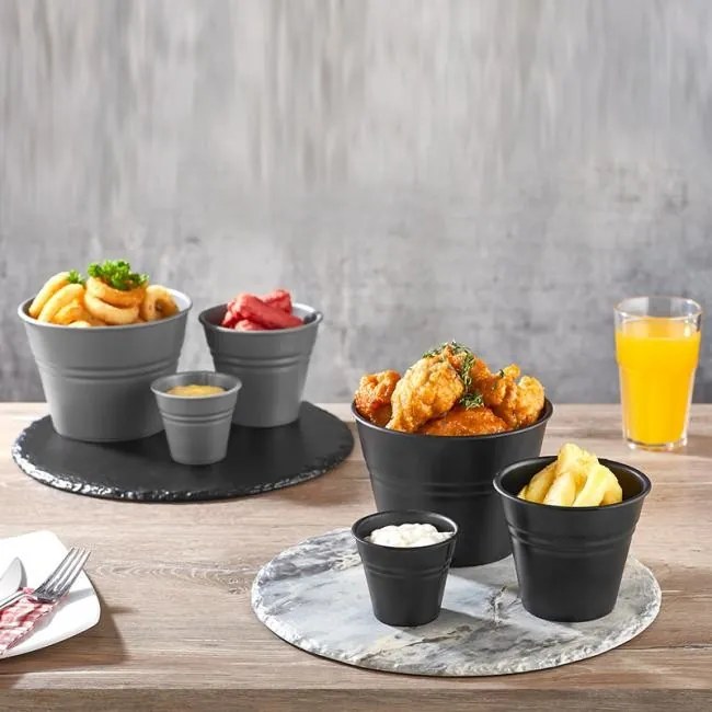 Меламинова кофичка за сервиране ф11xh9,3см 430мл черна (48011.BL)