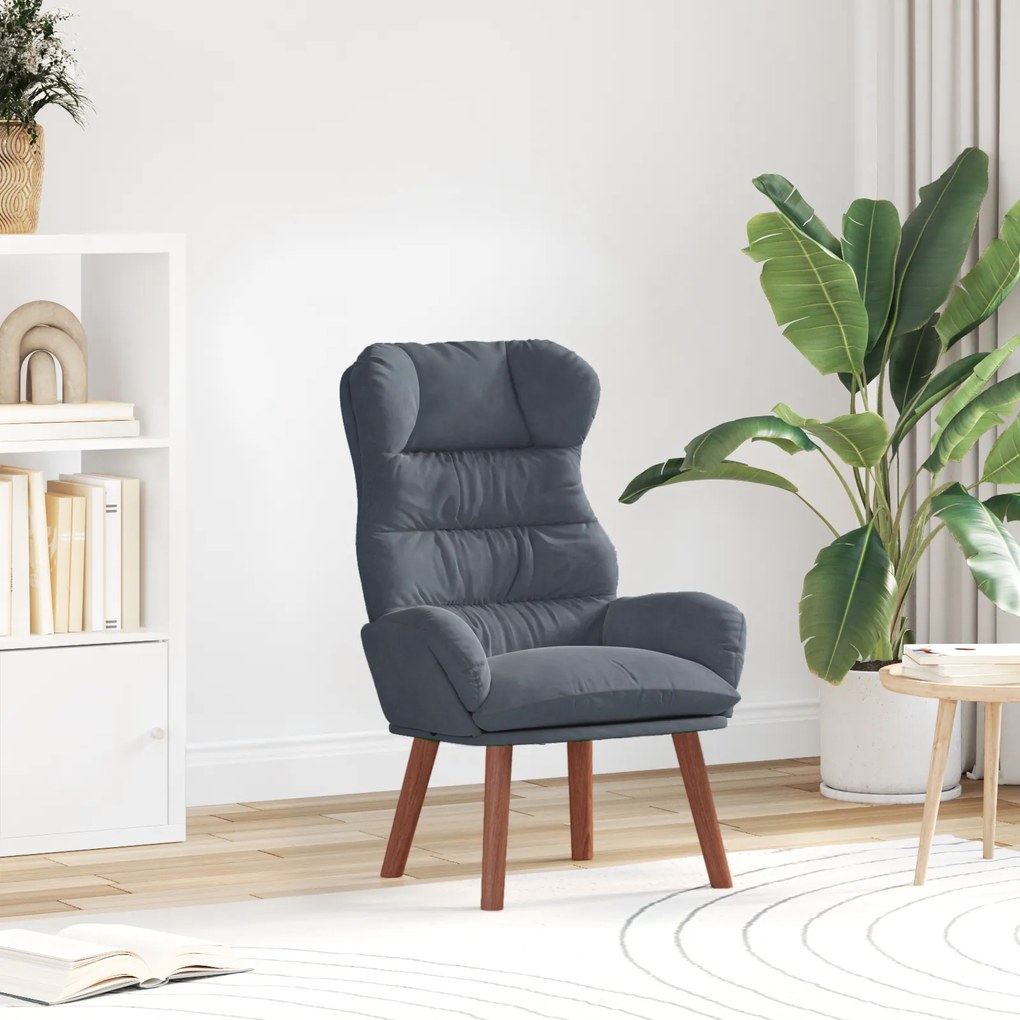 Sonata H Раз relaxing Chair Тъмен сив кадифе