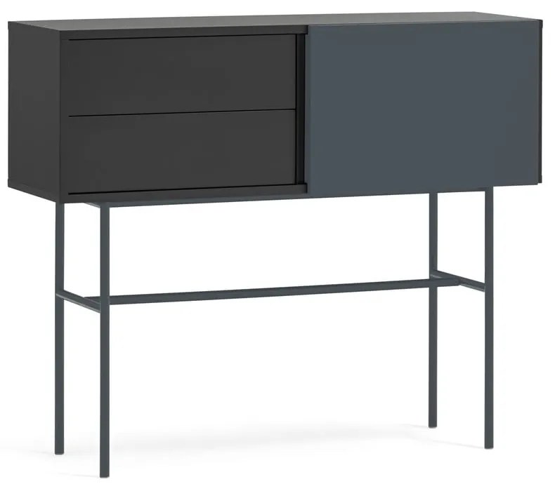 Конзолна маса в черно и антрацит 35x110 cm Nube - Teulat