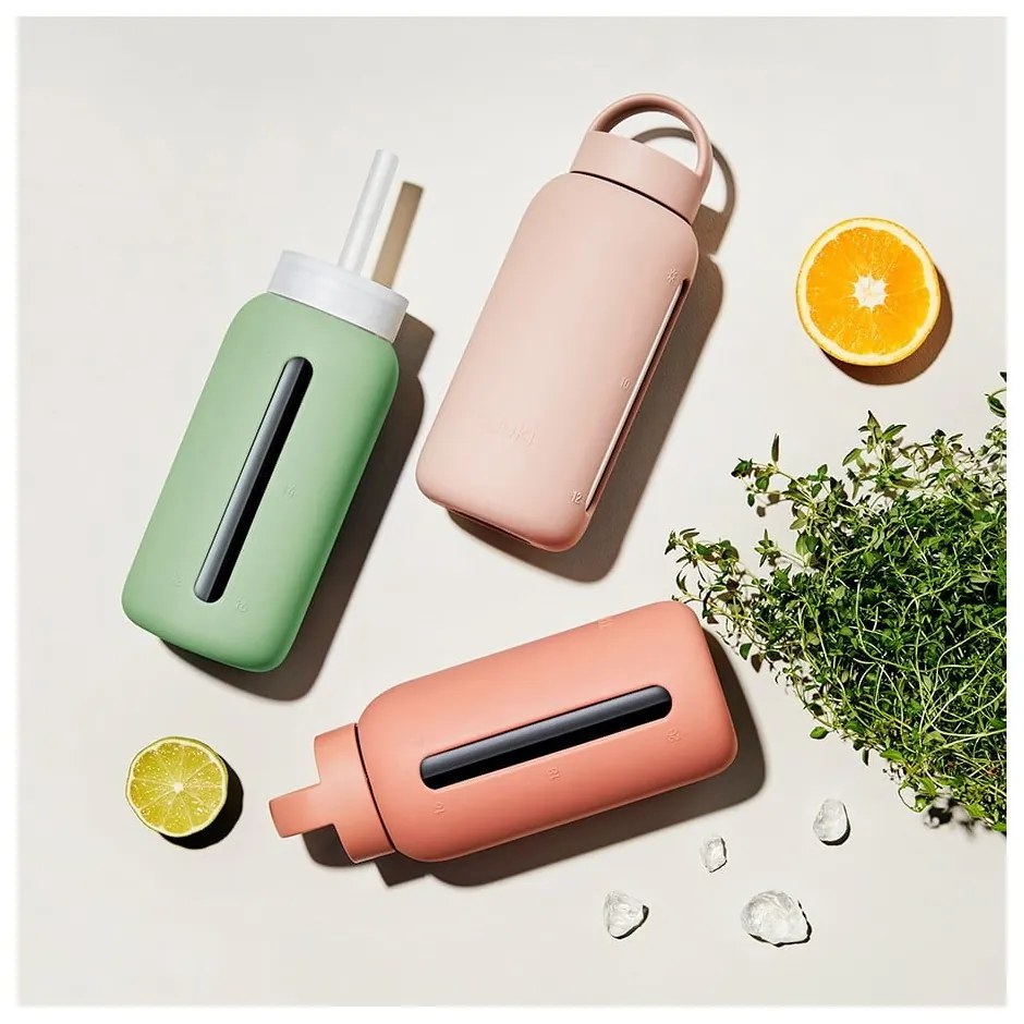 Силиконова сламка с четка за почистване и капак Summer Sand – Muuki