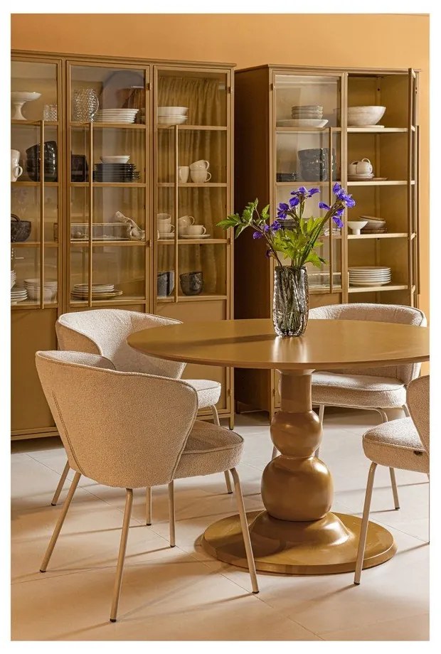 Метална витрина в цвят горчица 140x200x44 cm Exhibit – WOOOD