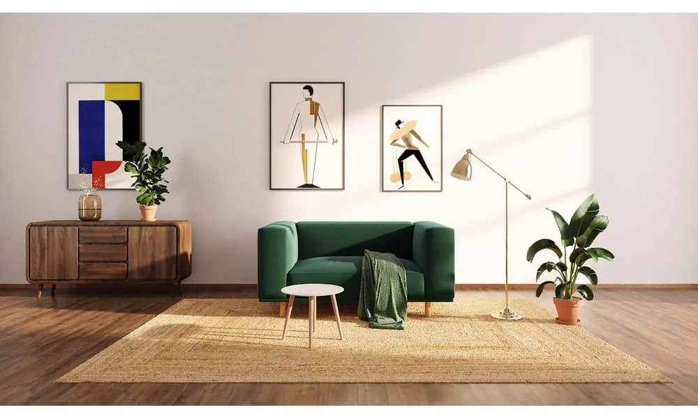 Кресло от тъмнозелено кадифе Kukumo - Ame Yens